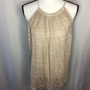 JOIE Light Brown Tank Top Pleated Size S